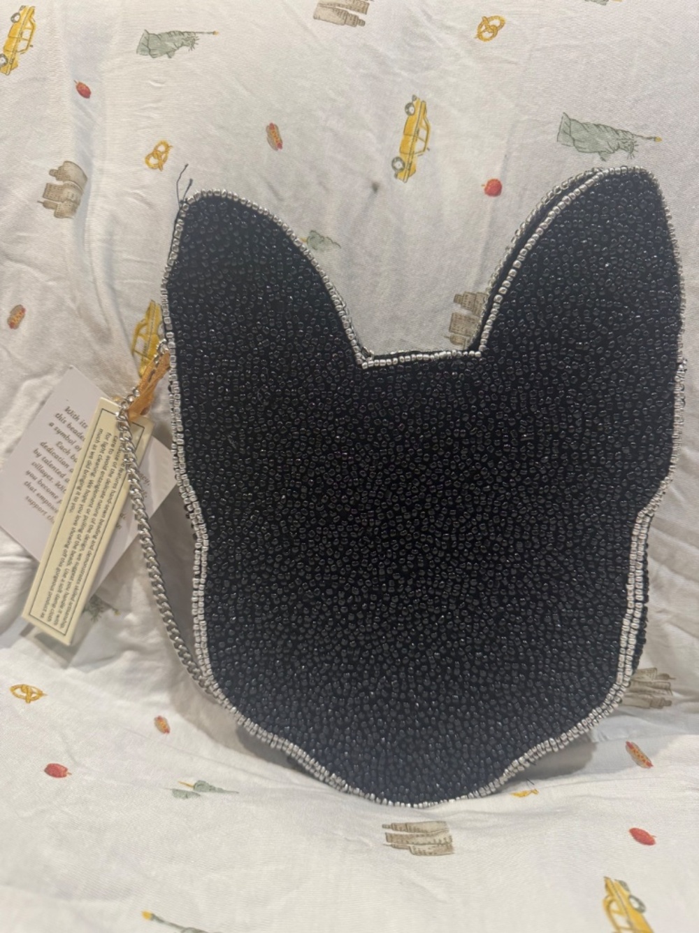 French Bulldog Beaded Dog Crossbody Bag NWT Tik Tok Viral From India To you - Picture 2 of 2